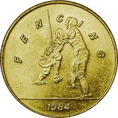 Token - SCRTD Fare Games of the XXIIIrd Olympiad Los Angeles 1984 - Fencing, Los Angeles, California