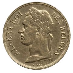 1 Franc - Albert I Aluminium bronze pattern; French text