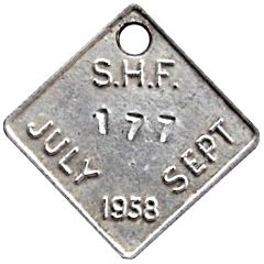 Token - S.H.F. - July-Sept 1958 Transit Token
