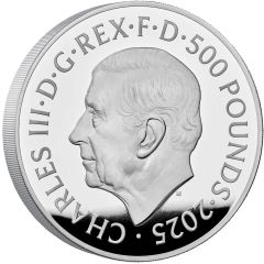 500 Pounds - Charles III John Lennon; Silver Proof
