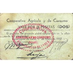 2 Pesetas Esparragosa de Lares