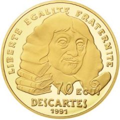 500 Francs - 70 ecus Descartes 1991