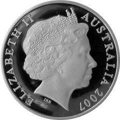 5 Dollars - Elizabeth II 4th Portrait - Margaret Preston - Masterpieces in Silver