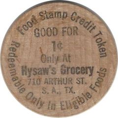 1 Cent - Food Stamp Hysaw`s