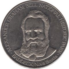 Souvenir Token - Alexander Graham Bell National Historic Park Telephone transmits speech