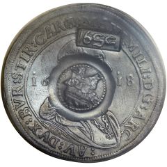 Jefimok Rouble - Alexey Mikhailovich Countermarked over `Austria Hall mint Taler 1618`
