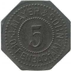 5 Pfennig - Offenbach am Main J. Mayer and Sohn