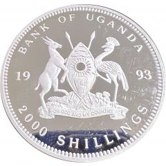 2000 Shillings Elephant family herd
