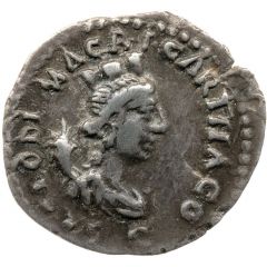 Denarius SICILIA, Medusa, Carthage