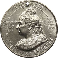 Medal - Victoria Diamond Jubilee; `Blessings of Peace`, white metal