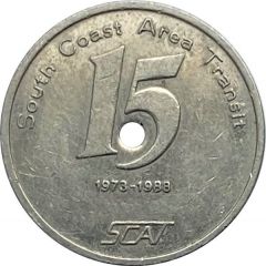 Bus Token - South Coast Area Transit Ventura, California