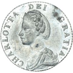 Souvenir - George III Queen Charlotte, white metal