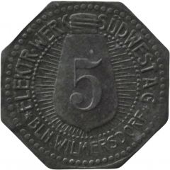 5 Pfennig - Berlin-Wilmersdorf Elektr. Werk Südwest AG