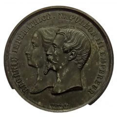Medal - Napoleon III Palais de l`industrie - vue des galeries