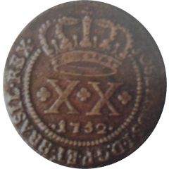 20 Réis - José I Rio de Janeiro and Bahia Mints