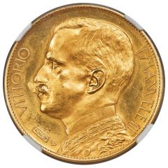 100 Lire - Victor Emmanuel III trial strike