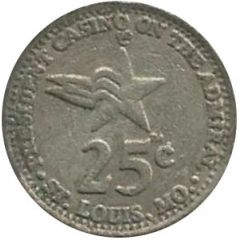 25 Cent Gaming Token - Casino on the Admiral Saint Louis, Missouri