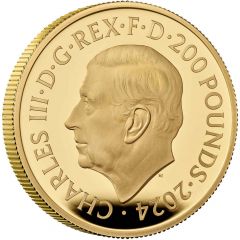 200 Pounds - Charles III Tudor Dragon, Gold Proof