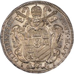 1 Testone - Clement XIII St. Peter and Paul