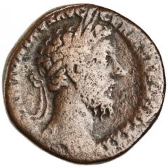 Sestertius - Marcus Aurelius VOTA PVBLICA IMP VIIII COS III P P S C
