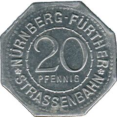 20 Pfennig - Wenzel Jamnitzer Nürnberg-Fürth
