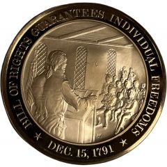 Medal - History of the United States Bill of Rights Guarantees Individual Freedoms