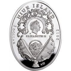 1 Dollar - Elizabeth II Bouquet of Lilies Egg