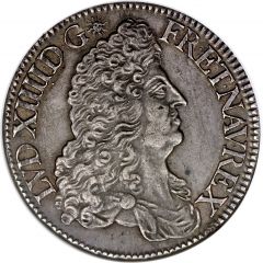 Ecu with antique draped bust - Louis XIV