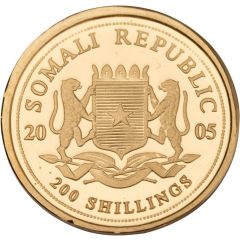 200 Shillings Elephant, Gold Bullion Coinage