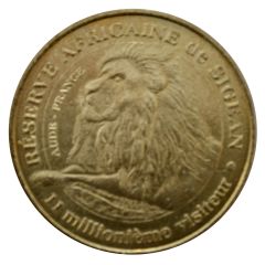 Tourist token - Monnaie de Paris - Sigean - African Reserve N° 12 - The Lion N°5 11 millionth visitor