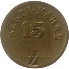 15 Pfennig Werth-Marke, Countermarked `Z`