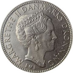 10 Kroner - Margrethe II 1st portrait