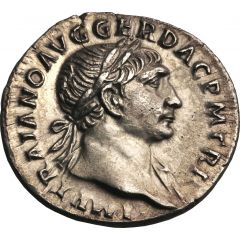 Denarius - Trajan COS V P P S P Q R OPTIMO PRINC, Victory