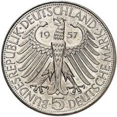 5 Deutsche Mark Joseph von Eichendorff- Pattern