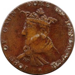 1/2 Penny Lancashire - Lancaster / John of Gaunt