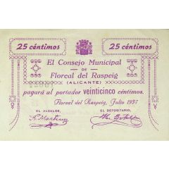 25 Céntimos Floreal del Raspeig