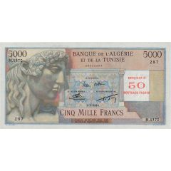 50 Nouveaux Franc on 5000 Francs