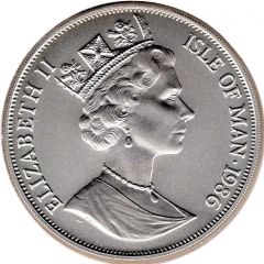 1 Crown - Elizabeth II World Cup Mexico - Players on Map, Silver Issue