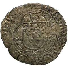 Blanc with crown - Charles VIII with rosettes