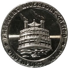1 Dollar Gaming Token - The President Riverboat Casino Davenport, Iowa