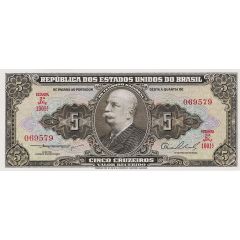 5 Cruzeiros Thesouro Nacional, 2nd print, `Valor Recebido`