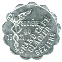 10 Centimes - Société du Grand Café-Glacier - Béziers [34]