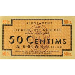 50 Céntimos Llorenç del Penedès