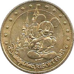 Monnaie de Paris Tourist Token - Disneyland Resort Paris Le château et Mickey