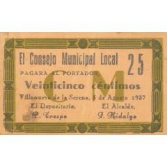 25 Céntimos Villanueva de la Serena