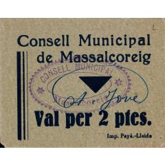2 Pesetas Massalcoreig