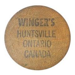Wooden Nickel - Winger`s Huntsville, Ontario