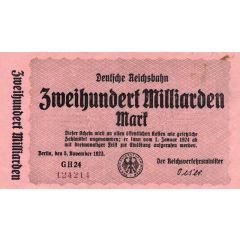 200 000 000 000 Mark Deutsche Reichsbahn