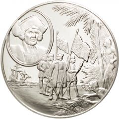 Medal - Union Géographique Internationale Christophe Colomb débarque à San Salvador, 4/50