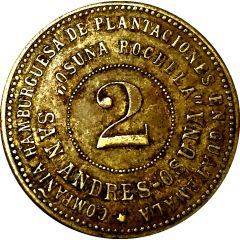 2 Peso - Guatemala Osuna Rochela harvester token